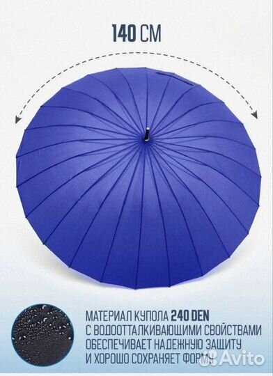 Новый зонт трость