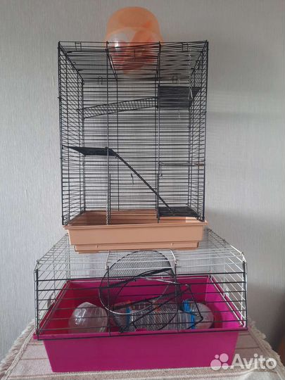 Клетки, тунели, шары, поилки, чашки Б/У