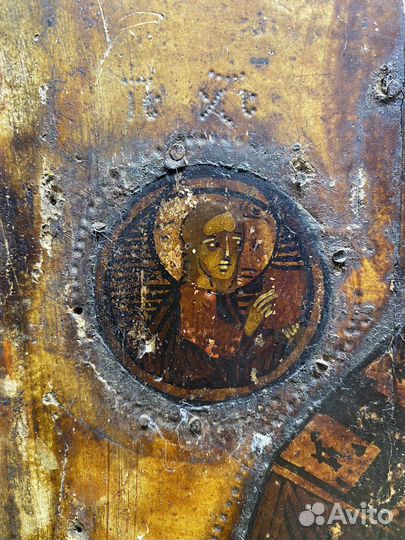 Старинная икона Николай чудотворец