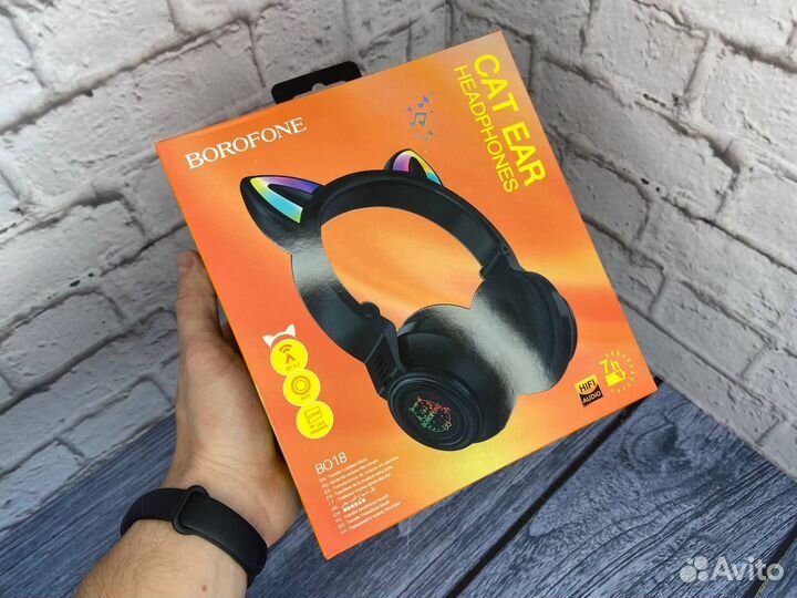 Наушники с ушками Borofone BO18 Черные