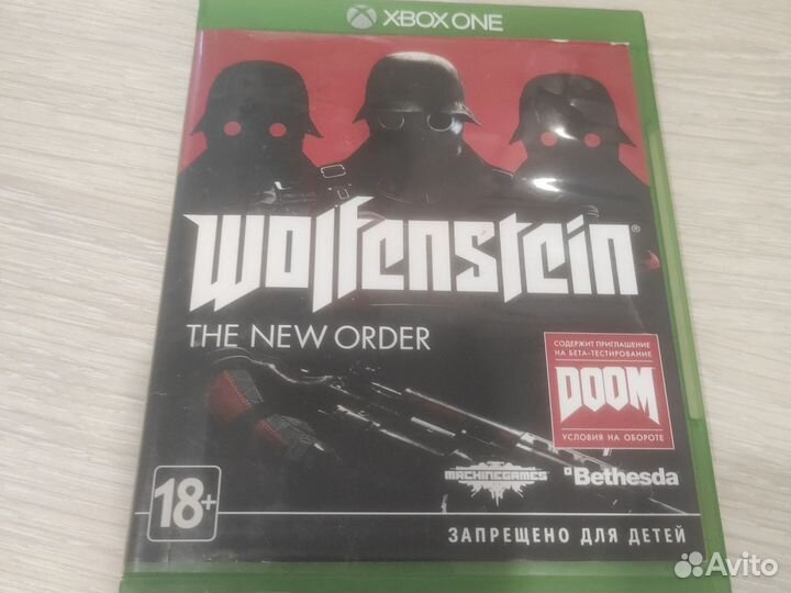 Диск с игрой wolfenstein the new order наXbox One