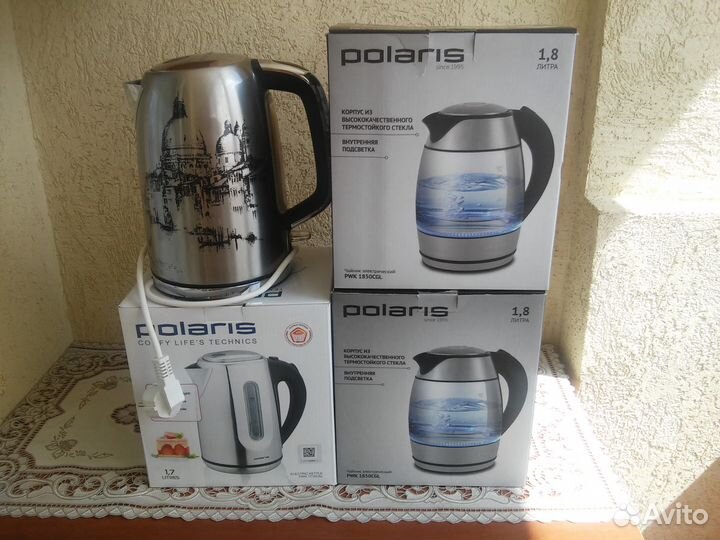 Электрочайники б/у Polaris,Scarlett,на запчасти