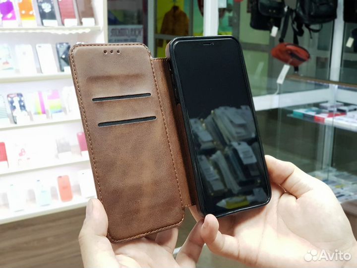 Чехол на iPhone Xs Max кожаный