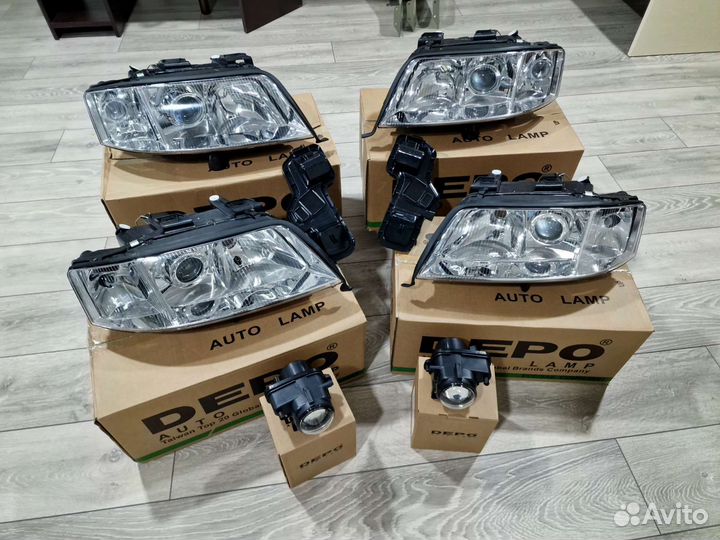 Стёкла (птф) противотуманных фар Audi A6 C5 Дорест