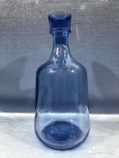 Штоф графинчик и 6 рюмок СССР кобальтовое стекло