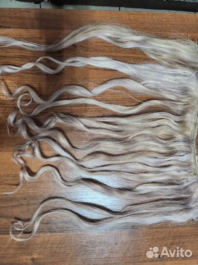 Волосы натуральные на трессе