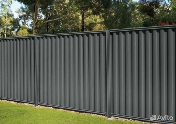 Забор из профнастила 70 метров