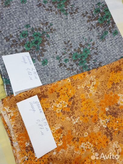 Отрезы ткани из СССР(хлопок, бязь)
