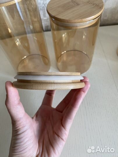 Стеклянные банки для сыпучих продуктов