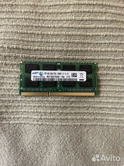 Новая Озу Samsung ddr3 4gb 1600Mhz