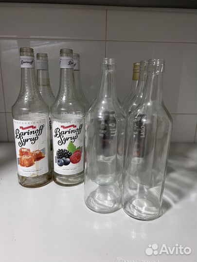Бутылки стеклянные для декора