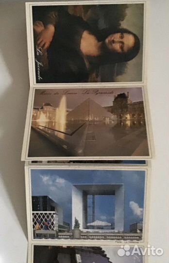 Открытки Souvenir de Paris 18 шт винтаж 90
