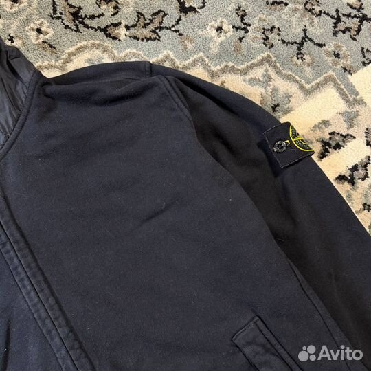 Stone Island Zip Hoodie Black