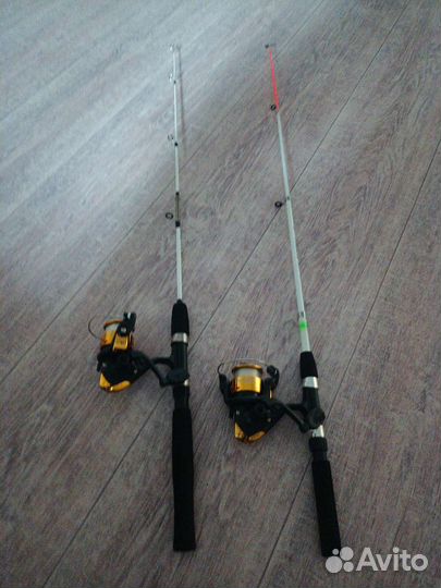 Спиннинг новый с катушкой без инерционной и леской