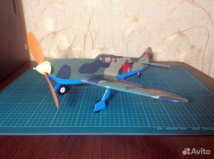 Авиамодель самолета Лагг-3 резиномотор PML-6001