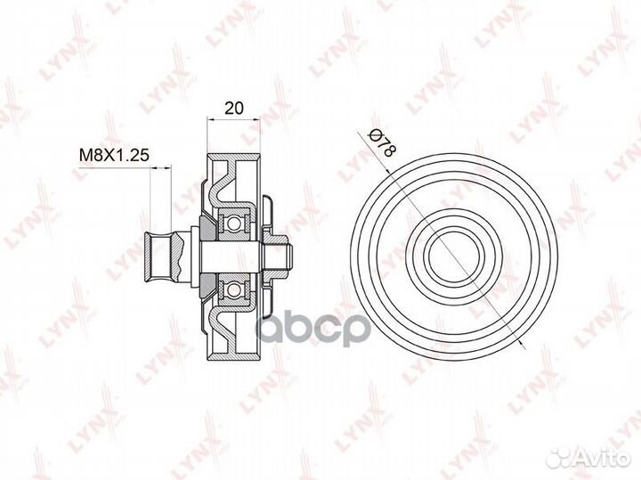 Ролик натяжной навесного оборудования PB5006 LY