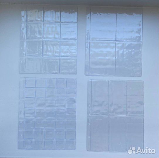 Листы для монет и банкнот оптима холдеры капсулы