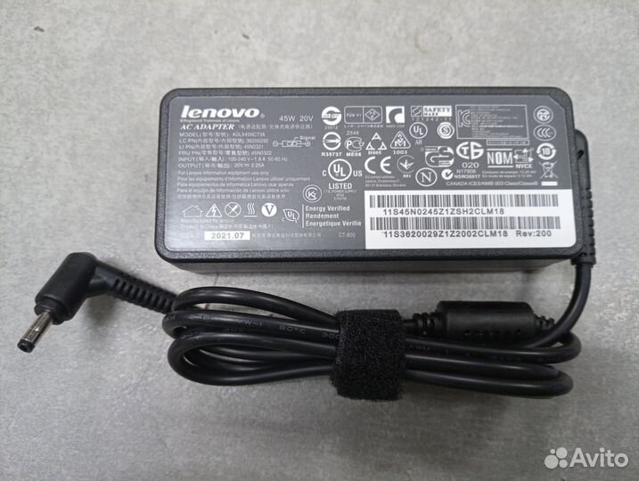 Блок питания lenovo 20V 2.25A (4.0x1.7mm)
