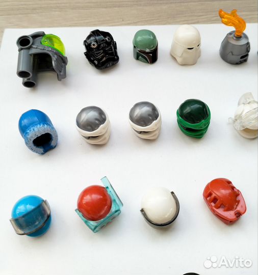 Lego аксессуары шлемы, волосы