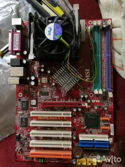 Материнка MSi Socket 478 с цпу Celeron и Video AGP
