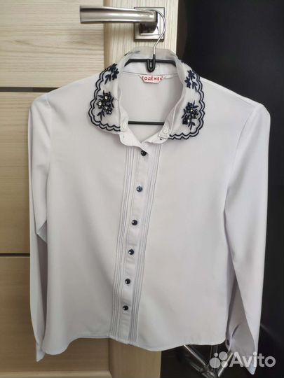 Блузки белые школа рост 146