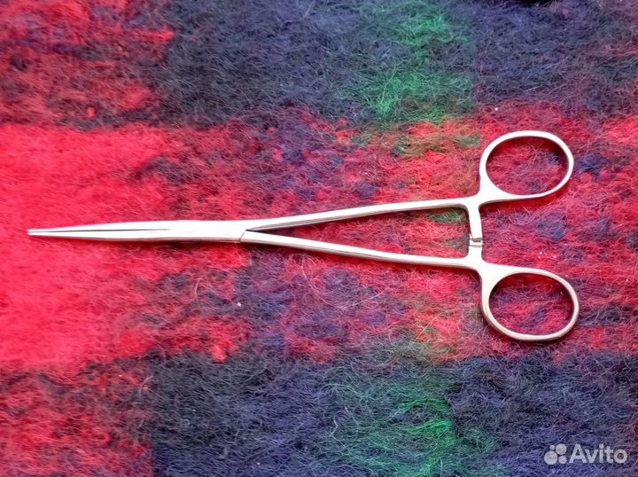 Ножницы 1983г, зажим медицинский, пинцеты