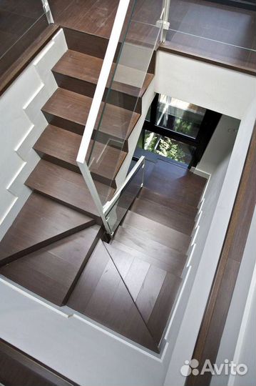 Перила из стекла лестничные ограждения