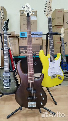 Бас-гитара, цвет орех, Cort Action-PJ-OPW Action S