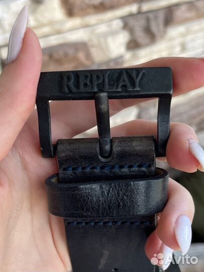 Мужской кожаный ремень Replay