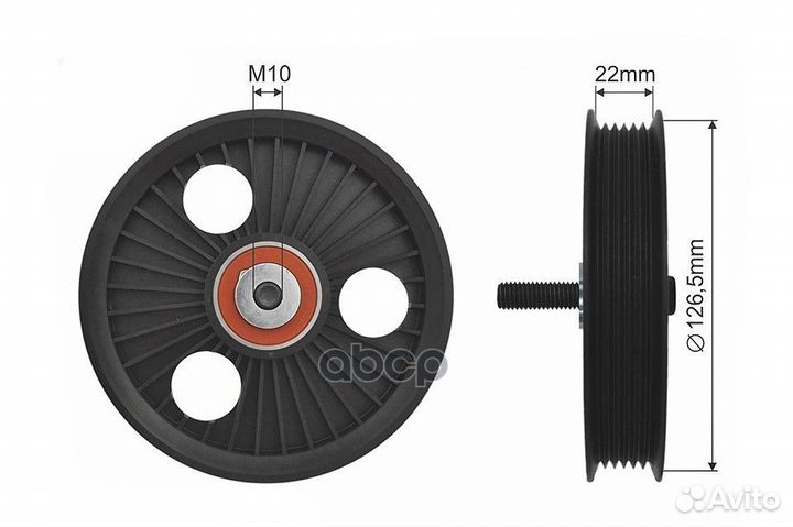 Ролик поликлинового ремня направляющий RNK-RE-0