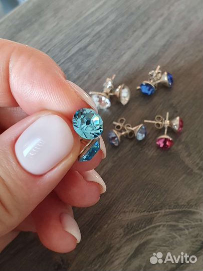 Серьги гвоздики серебро