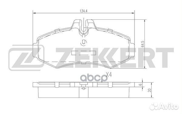 Колодки торм. диск. передн. MB V-Class (638/2)