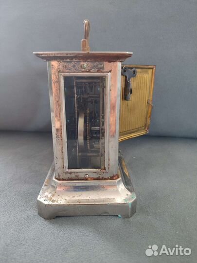 Часы каретные старинные Unghans J, Германия