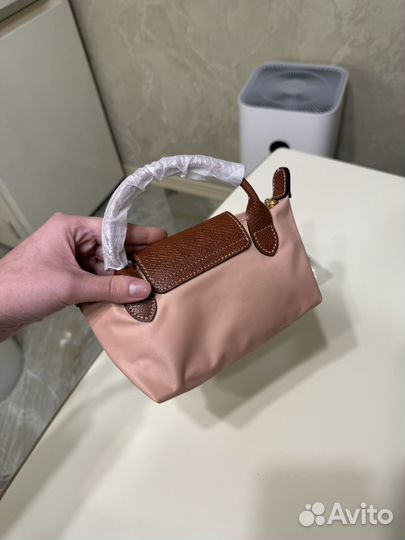 Сумка Longchamp Le Pliage Mini (розово коричневая)
