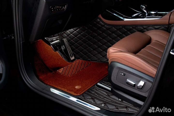 3D Коврики Audi A8 Экокожа Салон Багажник