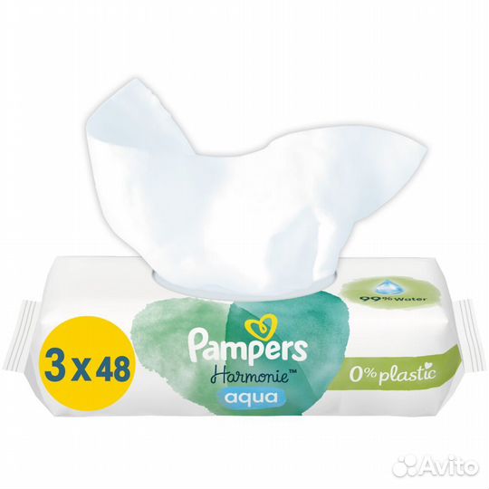 Pampers Влажные салфетки Harmonie, 3x48 #389283