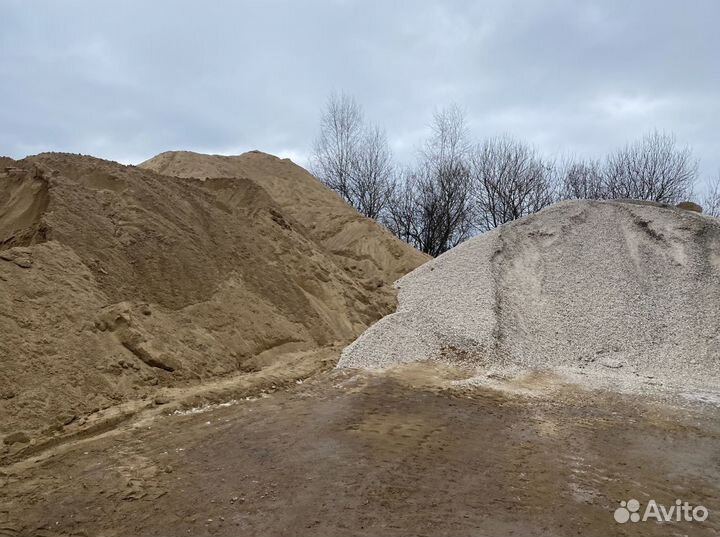 Песок, щебень