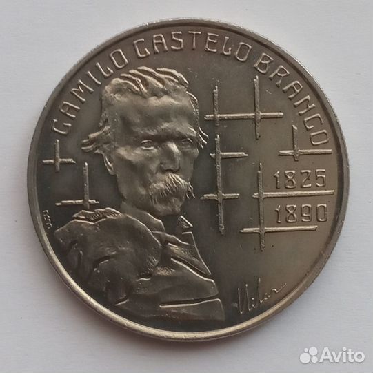 Монета Португалия 100 эскудо 1990 UNC