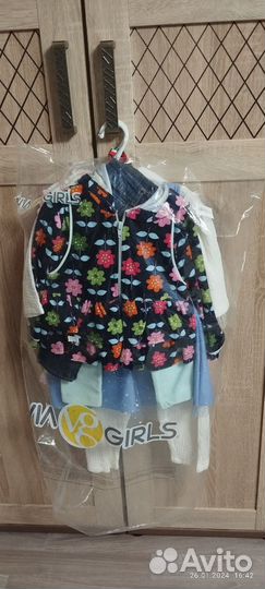 Детская одежда для девочек 80 86 пакетом