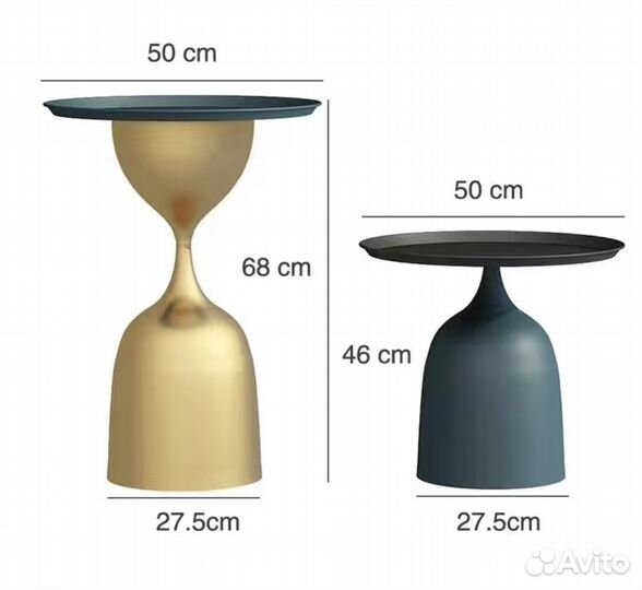 Набор журнальных столов в скандинавском стиле