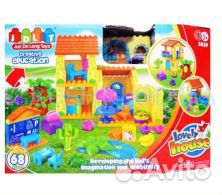 Ф Конструктор-дом с развив.играми jdlt (68дет)