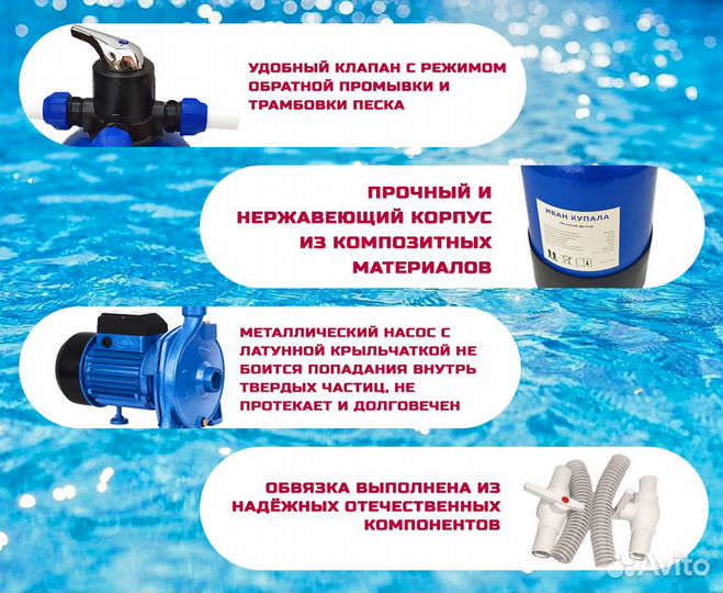 Песочный фильтр насос 6000 л/ч