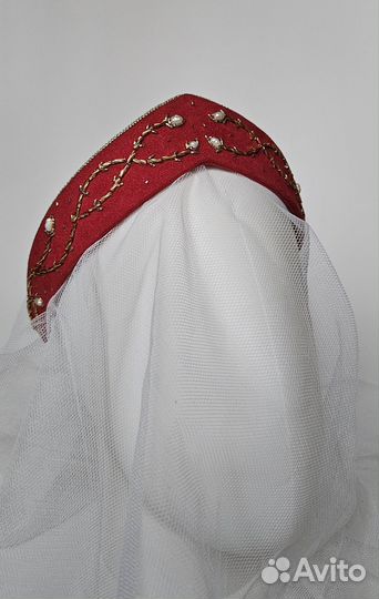 Кокошник современный расшитый жемчугом и бисером