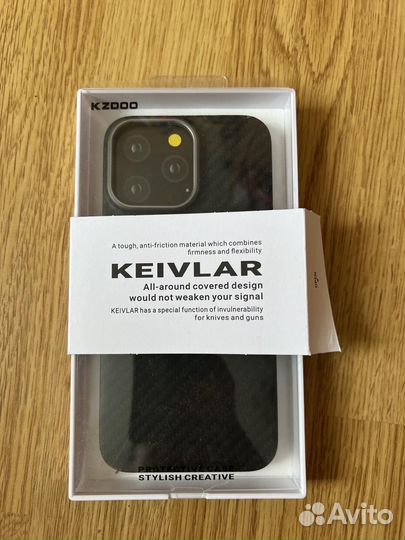 Карбоновый чехол из кевлара для iPhone 14 pro max