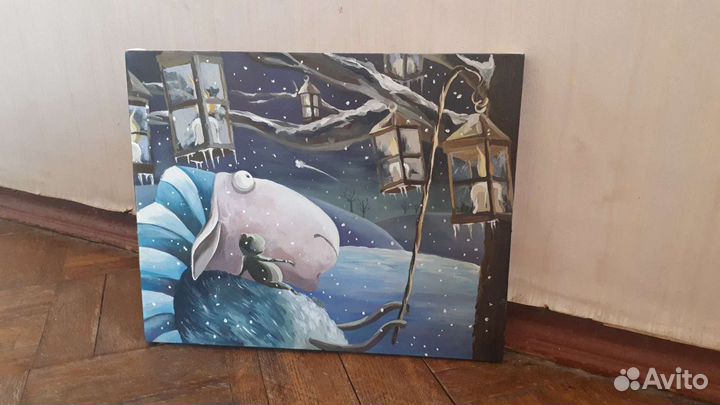 Картина в детскую барашек Рассел холст акрил