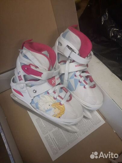 Коньки детские раздвижные размер 31-36