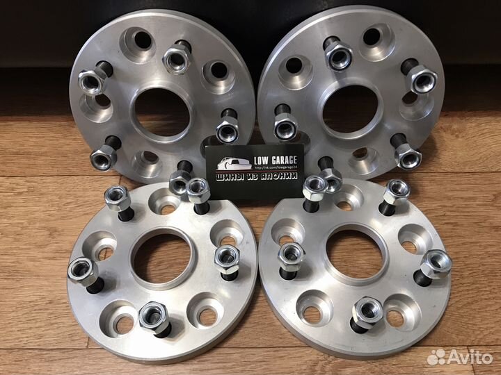 Проставки 5х114.3 20мм с направляющей + гайки