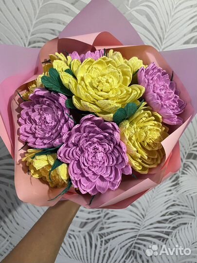 Цветы из гофрированной бумаги