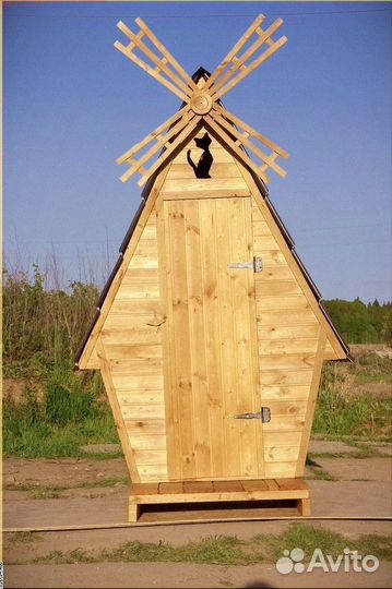 Дачный туалет деревянный Е123