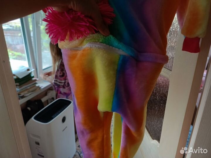 Кигуруми радужный единорог 140